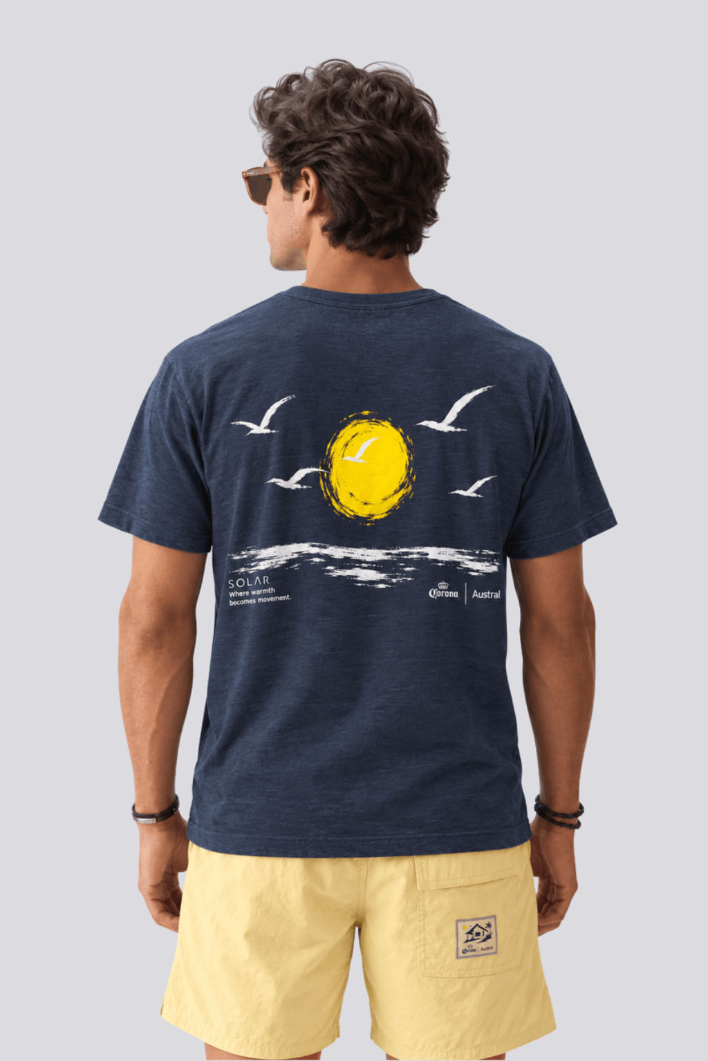 Camiseta Solar Corona Azul Escuro